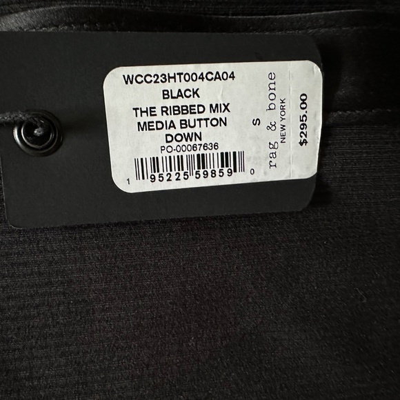 Rag & Bone The Ribbed Mix Media Button Down - Size S - NEW With Tags. - Picture 10 of 16